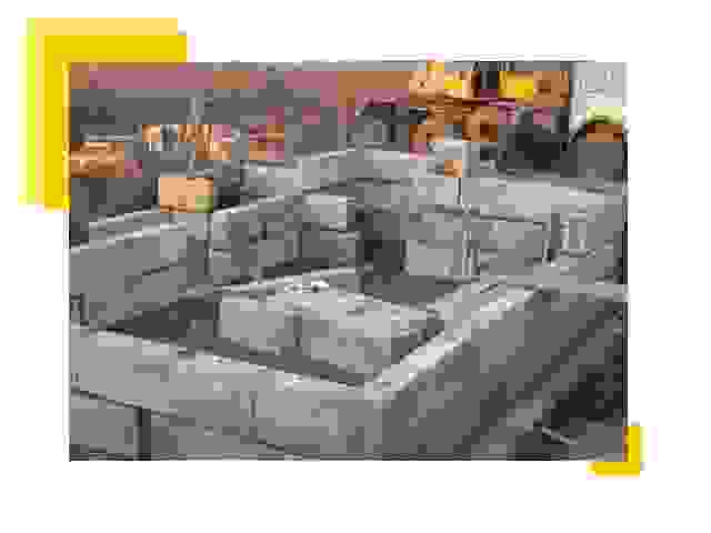 Фундамент сборный в асбесте